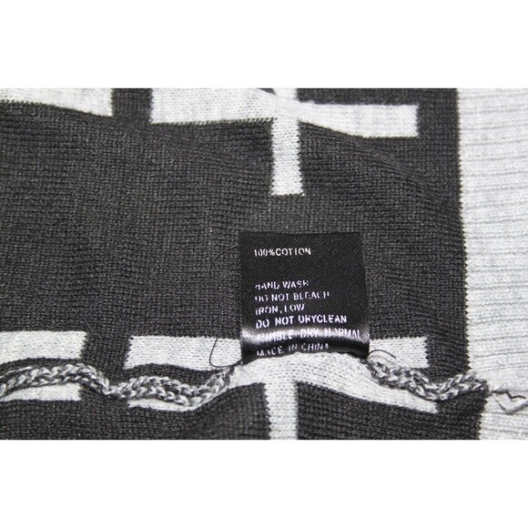 POL Sweater Women Gray Black Cross Button Closure V Front Long Sleeve Cardigan S - Picture 6 of 6